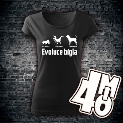Dámské tričko Evoluce bígla