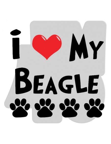 Samolepka I Love My Beagle